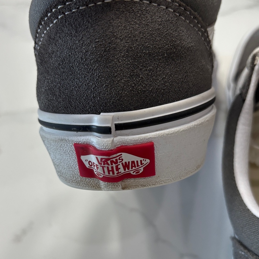 Vans Old Skool Gray and White Suede Low Top Sneakers - Picture 15 of 15